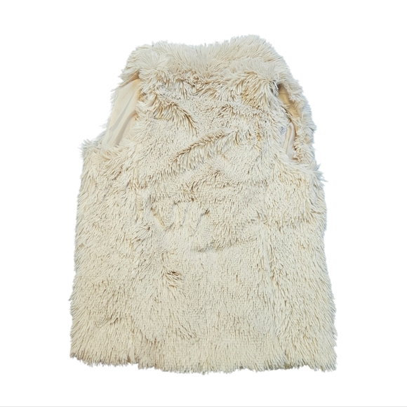 Nwot Jolt Faux Fur Open Vest Tan Women's Large - Picture 3 of 6